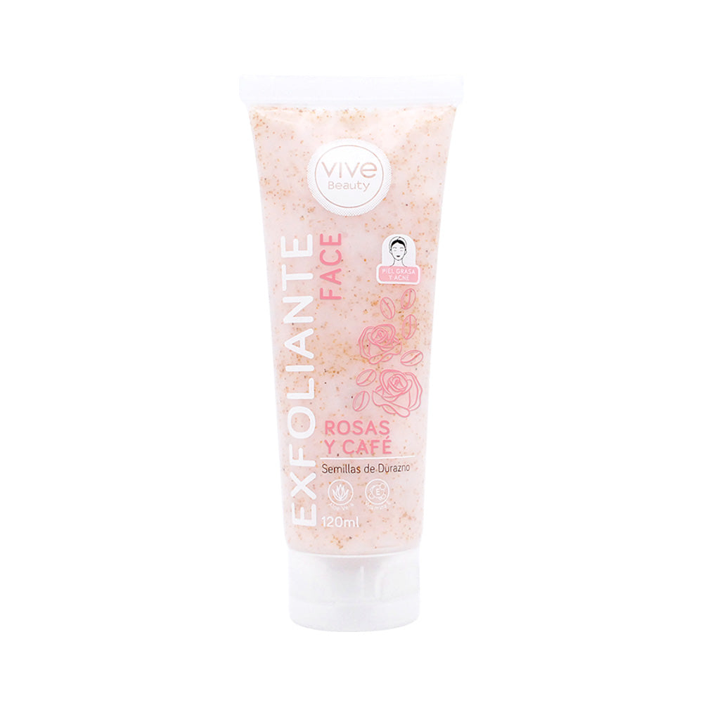 Exfoliante Facial Rosas y Cafe *120ml* VIVE BEAUTY