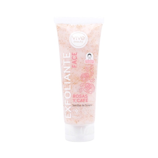 [10901-2] Exfoliante Facial Rosas y Cafe *120ml* VIVE BEAUTY
